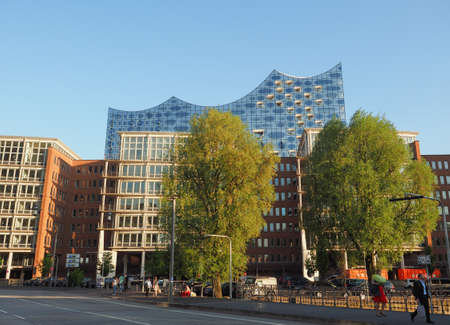 HAMBURG, GERMANY - CIRCA MAY 2017: Elbphilharmonie concert hall designed by Herzog and De Meuronのeditorial素材