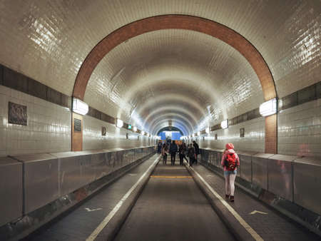 HAMBURG, GERMANY - CIRCA MAY 2017: Alter St Pauli Elbtunnel (Old St Pauli Elbe Tunnel)のeditorial素材