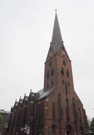 Hauptkirche St Petri (St Peter Church) aka Petrikirche in Hamburg, Germanyの写真素材