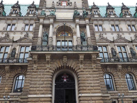 Hamburg Rathaus (city hall) in the Altstadt (old city) in Hamburg, Germanyのeditorial素材