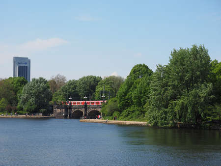 HAMBURG, GERMANY - CIRCA MAY 2017: Binnenalster (meaning Inner Alster lake)のeditorial素材