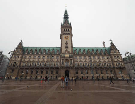 HAMBURG, GERMANY - CIRCA MAY 2017: Hamburg Rathaus (city hall) in the Altstadt (old city)のeditorial素材