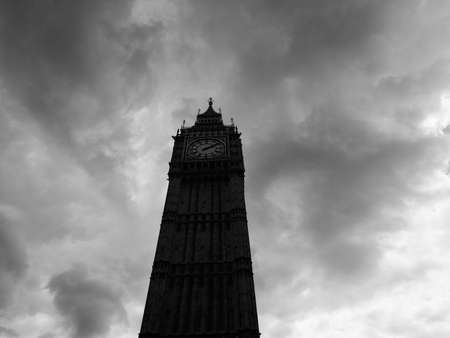 Dark clouds hovering over the Houses of Parliament aka Westminster Palace in London, UK