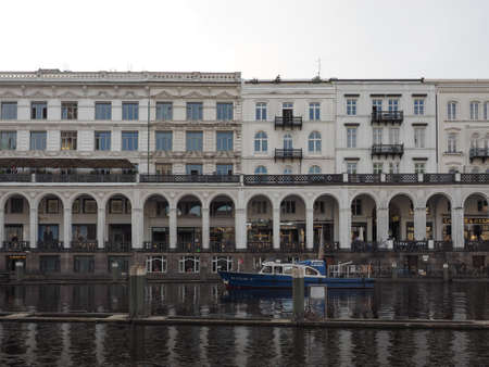 HAMBURG, GERMANY - CIRCA MAY 2017: Kleine Alster (meaning Little Alster) artificial lakeのeditorial素材