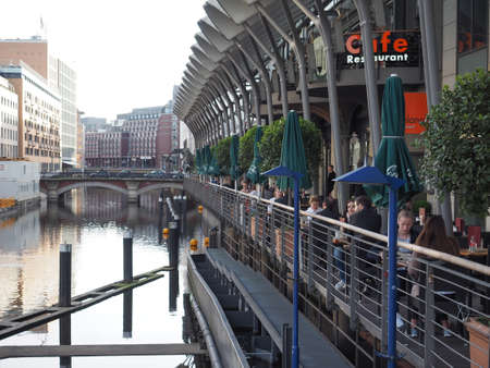 HAMBURG, GERMANY - CIRCA MAY 2017: Kleine Alster (meaning Little Alster) artificial lakeのeditorial素材