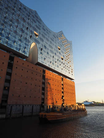 HAMBURG, GERMANY - CIRCA MAY 2017: Elbphilharmonie concert hall designed by Herzog and De Meuronのeditorial素材