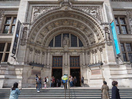 LONDON, UK - CIRCA JUNE 2017: Entrance to the Pink Floyd exhibition called Their Mortal Remains at the Victoria and Albert museumのeditorial素材