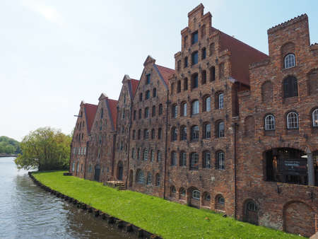 LUEBECK, GERMANY - CIRCA MAY 2017: An der Obertrave streetのeditorial素材