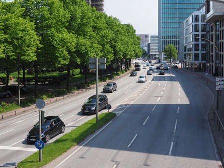 HAMBURG, GERMANY - CIRCA MAY 2017: View of the city of Hamburgのeditorial素材