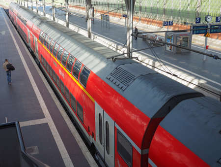 LUEBECK, GERMANY - CIRCA MAY 2017: Luebeck Hauptbahnhof (central railway station)のeditorial素材