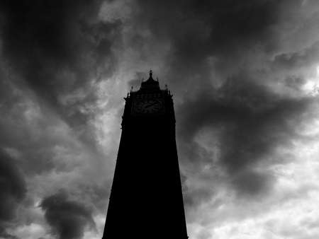 Dark clouds hovering over the Houses of Parliament aka Westminster Palace in London, UKのeditorial素材