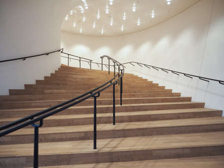 HAMBURG, GERMANY - CIRCA MAY 2017: The Plaza at Elbphilharmonie concert hall designed by Herzog and De Meuronのeditorial素材