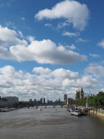 LONDON, UK - CIRCA JUNE 2017: The London Eye ferris wheel on the South Bank of River Thames aka Millennium Wheelのeditorial素材