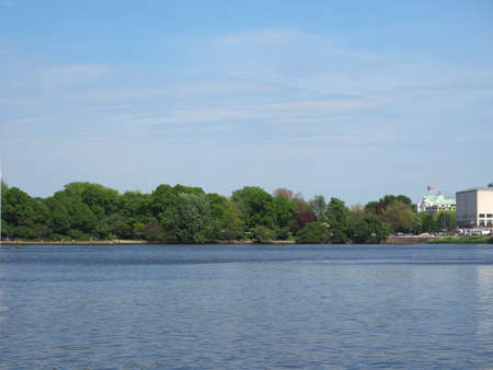 HAMBURG, GERMANY - CIRCA MAY 2017: Binnenalster (meaning Inner Alster lake)のeditorial素材