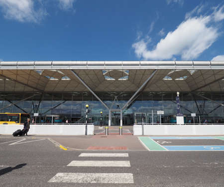 STANSTED, UK - CIRCA JUNE 2017: London Stansted airport design by architect Lord Norman Fosterのeditorial素材