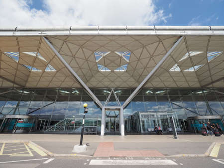 STANSTED, UK - CIRCA JUNE 2017: London Stansted airport design by architect Lord Norman Fosterのeditorial素材