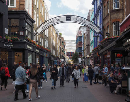 LONDON, UK - CIRCA JUNE 2017: Carnaby Street in Soho