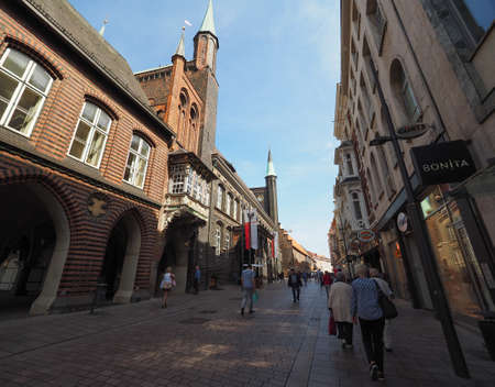 LUEBECK, GERMANY - CIRCA MAY 2017: Luebeck Rathaus (city hall)