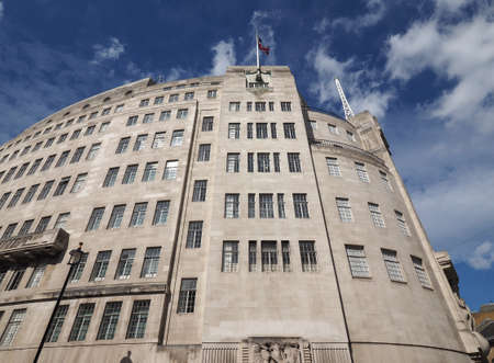 LONDON, UK - CIRCA JUNE 2017: BBC Broadcasting House headquarters of the British Broadcasting...