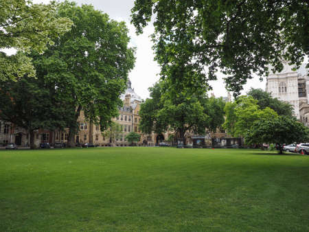 LONDON, UK - CIRCA JUNE 2017: Dean yard at Westminster Abbey anglican churchのeditorial素材