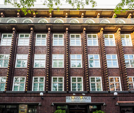 HAMBURG, GERMANY - CIRCA MAY 2017: Broschek publishing house building designed by architects Fritz Hoeger in 1926, hdrのeditorial素材