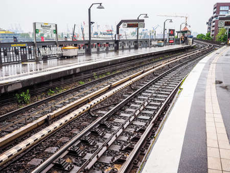 HAMBURG, GERMANY - CIRCA MAY 2017: S-Bahn (S-Train) rapid transit system, hdrのeditorial素材