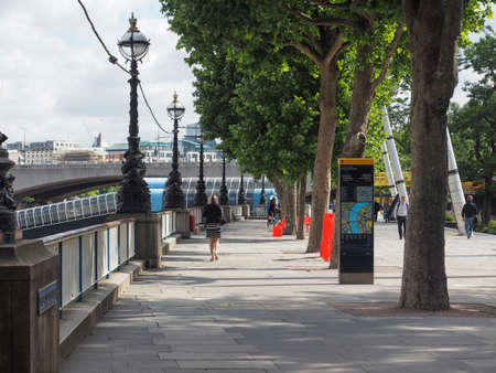 LONDON, UK - CIRCA JUNE 2017: Panoramic view of River Thamesのeditorial素材
