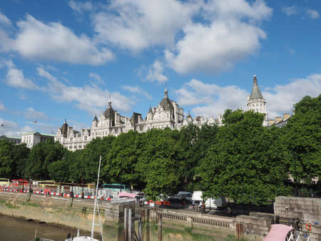 LONDON, UK - CIRCA JUNE 2017: Panoramic view of River Thamesのeditorial素材