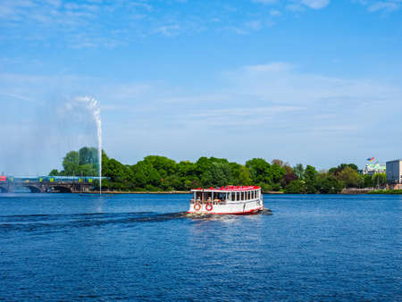 HAMBURG, GERMANY - CIRCA MAY 2017: Binnenalster (meaning Inner Alster lake), hdrのeditorial素材
