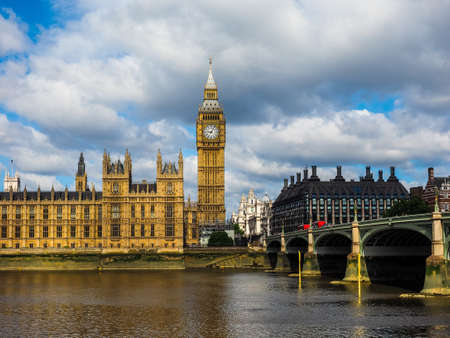 LONDON, UK - CIRCA JUNE 2017: Houses of Parliament aka Westminster Palace (high dynamic range)のeditorial素材