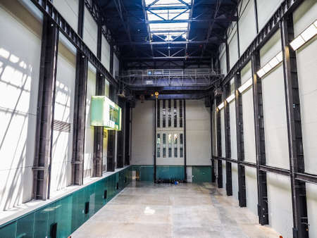 LONDON, UK - CIRCA JUNE 2017: Turbine Hall at Tate Modern art gallery in South Bank power station...