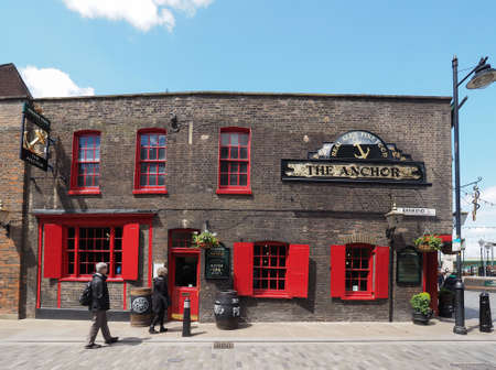 LONDON, UK - CIRCA JUNE 2017: The historical Anchor Bankside pub in the London Borough of Southwark