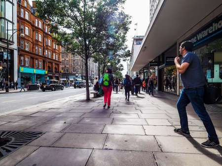LONDON, UK - CIRCA JUNE 2017: People in Oxford Street (high dynamic range)のeditorial素材