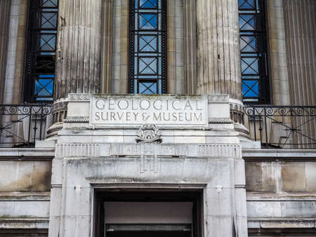 LONDON, UK - CIRCA JUNE 2017: Geological Survey museum at the Natural History Museum on Exhibition Road in South Kensington (high dynamic range)のeditorial素材