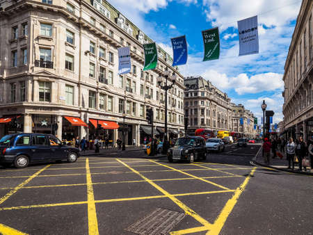 LONDON, UK - CIRCA JUNE 2017: People in Regent Street (high dynamic range)のeditorial素材