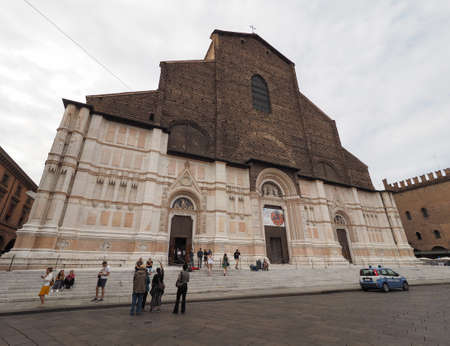 BOLOGNA, ITALY - CIRCA SEPTEMBER 2017: Church of San Petronio in Piazza Maggioreのeditorial素材