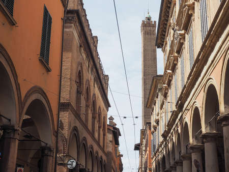 BOLOGNA, ITALY - CIRCA SEPTEMBER 2017: Porches in the old city centre