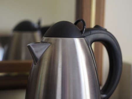 electric kettle to boil water for tea preparation