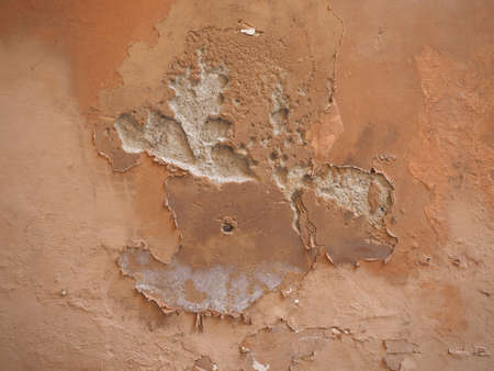 damage caused by damp and moisture on a wallの写真素材