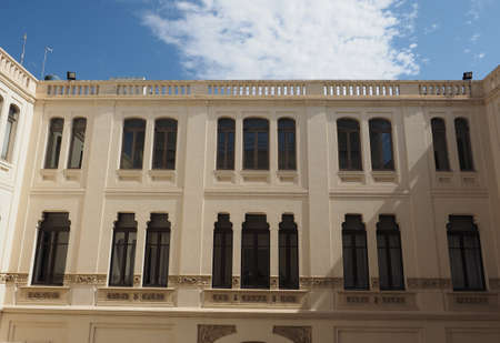 CAGLIARI, ITALY - CIRCA SEPTEMBER 2017: Palazzo Civico (meaning Town Hall) aka Palazzo Bacareddaのeditorial素材