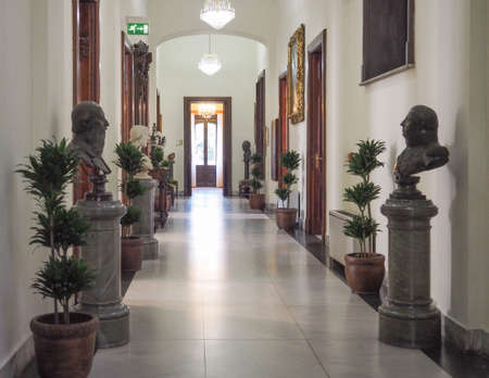 CAGLIARI, ITALY - CIRCA SEPTEMBER 2017: Palazzo Civico (meaning Town Hall) aka Palazzo Bacareddaのeditorial素材