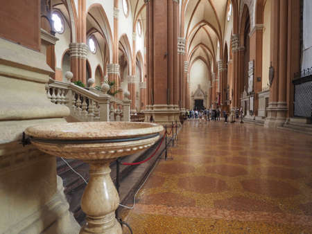 BOLOGNA, ITALY - CIRCA SEPTEMBER 2017: Interior view of the Church of San Petronio in Piazza Maggioreのeditorial素材