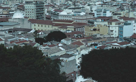 Aerial view of the city of Cagliari, Italyの写真素材