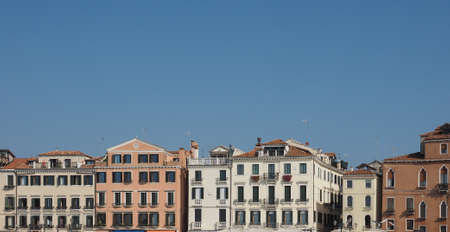 View of the city of Venice skyline, Italyの写真素材