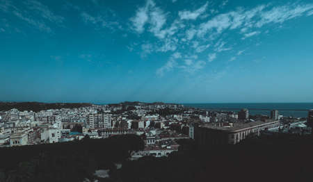 Aerial view of the city of Cagliari, Italyの写真素材