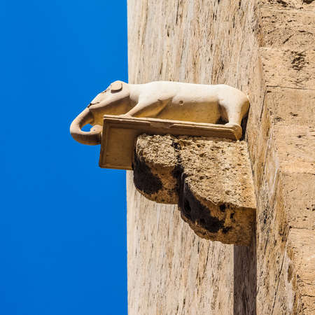 Torre dell Elefante (meaning Tower of the Elephant) in Cagliari, Italy (vibrant high dynamic range) (vibrant high dynamic range)の写真素材