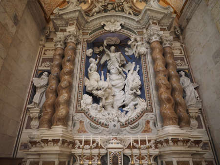 CAGLIARI, ITALY - CIRCA SEPTEMBER 2017: Interior of Santa Maria (meaning Saint Mary) cathedral...