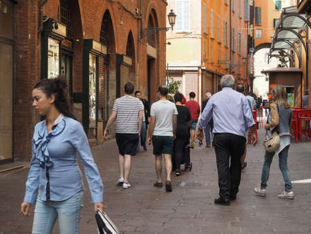 BOLOGNA, ITALY - CIRCA SEPTEMBER 2017: People in the city centreのeditorial素材