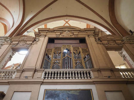 BOLOGNA, ITALY - CIRCA SEPTEMBER 2017: Interior view of the Church of San Petronio in Piazza Maggioreのeditorial素材