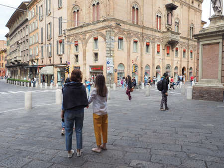 BOLOGNA, ITALY - CIRCA SEPTEMBER 2017: People in the city centreのeditorial素材